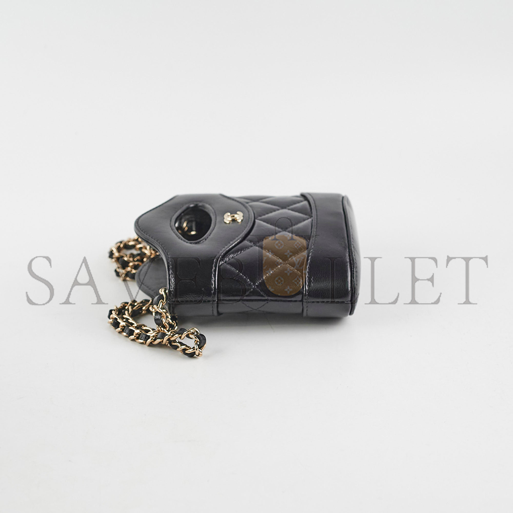 Ch*el master micro 31 24s crossbody bag black ap3924 (13.5*12*6cm)